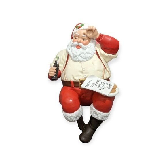 HALLMARK KEEPSAKE ORNAMENT COCA COLA SANTA PLEASE PAUSE HERE 1992 CLIP-ON H - Picture 2 of 7